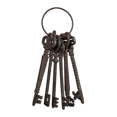 Relaxdays Trousseau de 6 clés décoratif pour Le Jardin