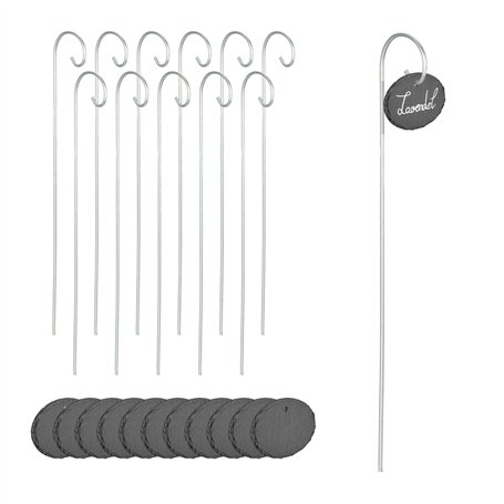 Relaxdays Étiquettes Ardoise pour Plantes