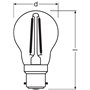 OSRAM Ampoule LED | Culot: B22d | Blanc chaud | 2700 K | 4 W | équivalent à 40 W | LED Retrofit CLASSIC P, Clair