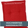 LILENO HOME Coussins pour chaise de jardin [1 pièce – Coussin à dossier haut] Rouge – Chaise longue confortable pour meubles de 