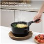 Navaris Petite Casserole Double - Petit Cuiseur Vapeur dans Casserole avec Poêle en Inox - Acier Inoxydable et Revêtement Cerami