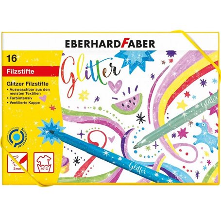 Eberhard Faber 551016 - Set de feutres pailletés