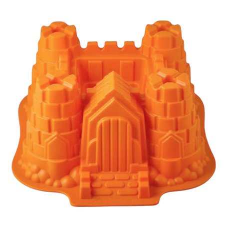 GMMH Moule à gâteau en Silicone Forme château Taille XXL Orange