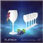 Platinux - Lot de 6 coupes à vin - En verre massif - Pour vin blanc, vin rouge et eau - 320 ml