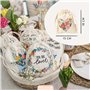 Papierdrachen Lot de 6 sachets brodés avec design floral - Messages adorables - Mélange de coton de qualité supérieure - Utilisa