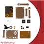 AZDelivery Kit électronique à monter soi-même - Console avec boîtier transparent - Kit électronique portable rétro pour débutant