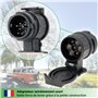 fouraces Adaptateur de remorque de 13 Broches vers 7 Broches - Noir - pour Voiture, remorque, attelage, Caravane