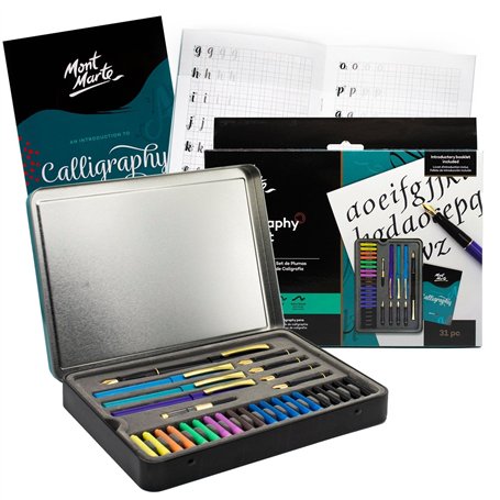 MONT MARTE Stylo Calligraphie Set - 32 pièces - Parfait pour les débutants - Inclus: 4x Stylo Calligraphie