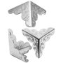 FUXXER Lot de 10 protections d'angle pour meubles antiques Argenté 25 x 25 mm