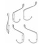 Fuxxer Lot de 5 crochets classiques pour porte-manteau, serviettes, vêtements - Blanc