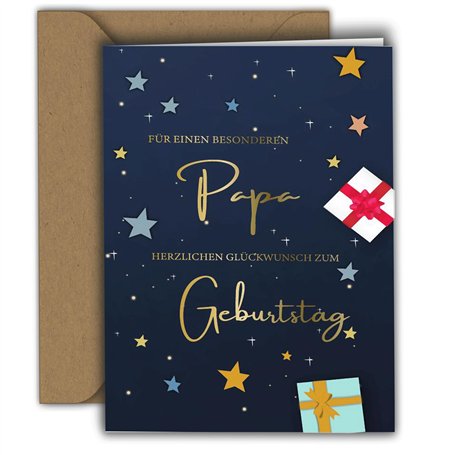 Edition Colibri Carte d'anniversaire pour papa - Pour un papa spécial - Carte de vœux pour père - Carte pliante de qualité supér