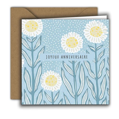 Edition Colibri Carte d’anniversaire pour femme – Carte de vœux haut de gamme avec enveloppe – Carte pliée carrée (15x15 cm) – P