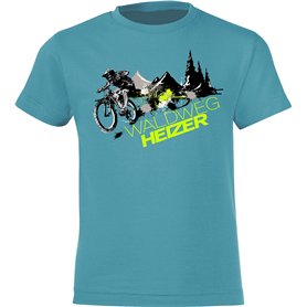 T-shirt de vélo pour enfant : chemin de forêt
