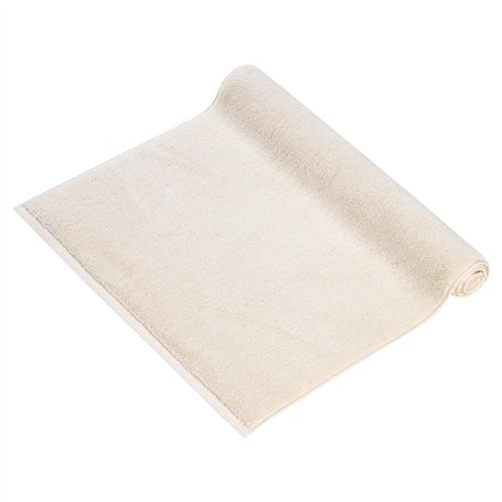 herzbach home Lot de 2 tapis de bain de qualité supérieure PURA - 50 x 70 cm - 100 % coton - Couleur : beige