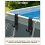 Carrie Box Support d'épuisette, Gris | 2 Supports | Support pour épuisette de Piscine | Rangement pour Accessoires de Piscine |