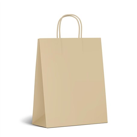 Inoverse 50 Sacs en Papier Kraft avec Poignées – 35 x 14 x 36 cm – Marron Sacs Cadeaux Recyclables