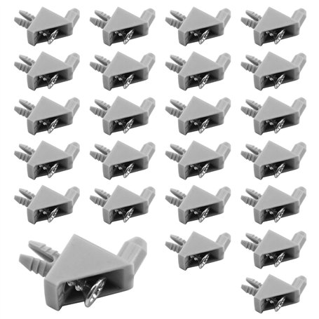 Support étagère 106422 compatible avec IKEA PAX KOMPLEMENT Rechange Taquet étagère Fixation Gris (24 pièces)