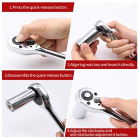 Lot de 6 ciseaux à bois dans une boîte en bois