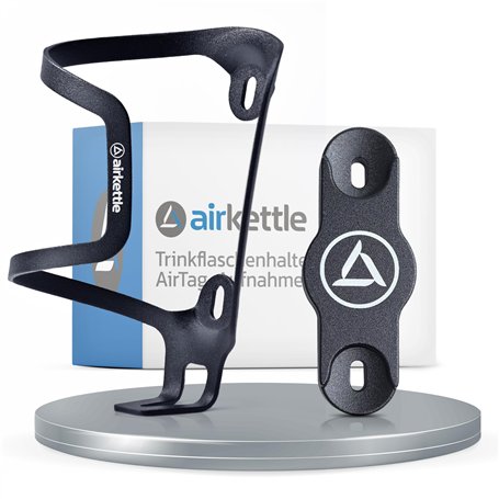 airkettle® Porte-gourde avec cachette de vélo AirTag | Support AirTag vélo en aluminium | Tracker