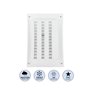 H&C VENT Grille d'aération rectangulaire blanche 250 x 170 mm avec curseur et moustiquaire - Grille de protection contre les int