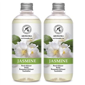 Recharche Diffuseur Roseaux du Jasmin avec Huile Essentielle du Jasmin 2x500ml - Parfum Ambiance - Desodorisant Maison - Diffuse Recharche Diffuseur Roseaux du Jasmin avec Huile Essentielle du Jasmin 2x500ml - Parfum Ambiance - Desodorisant Maison - Diffuse