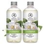 Recharche Diffuseur Roseaux du Jasmin avec Huile Essentielle du Jasmin 2x500ml - Parfum Ambiance - Desodorisant Maison - Diffuse