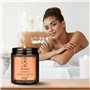 Bougie de Massage la Pêche 100g - Bougie de Cire de Soja - Bougie aux Huiles de Noix de Coco et d'Amande - Massage Relaxante - C