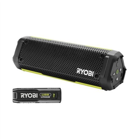 Enceinte Bluetooth - RYOBI - 4V - IP67 - Câble USB-C - 1 batterie 4V 2