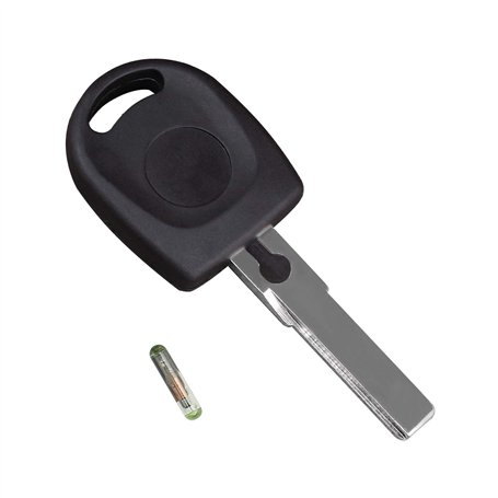 Coque de Clé Voiture avec Antidémarrage ID48 Puce Transpondeur Non Coupée Kit Vierge Distance Véhicule