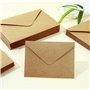 Logei Lot de 60 enveloppes en papier kraft avec cartes - Enveloppes pliantes - Cartes vierges à personnaliser - Enveloppes en pa