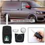Coque de clé télécommande de voiture à 3 boutons 5K0837202AD compatible avec VW Caddy Transporter T5 433 MHz