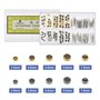 EMSea 162pcs Kit de Réparation de Montre avec Boîte de Rangement 3.5mm / 4.0mm /4.5mm /5.0mm /7.5mm pour Horlogers Réparateur de