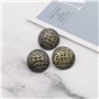 EMSea 20pcs Boutons de Vêtements en Métal 17mm - Forme Ronde Vintage pour Couture et Embellissements - Attache Décorative pour M