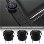 YINETTECH 10pcs Iterrupteur à Bascule SPDT AC 10A/125V 6A/250V 3 Broches 3 Positions on/Off/on Snap-in Voiture Interrupteur à Ba
