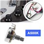 YINETTECH Lot de 2 mini potentiomètres métriques 18 mm A500 K pour guitare électrique, basse, contrôle de la tonalité