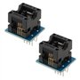YINETTECH Lot de 2 adaptateurs de programmation SOP8 SOIC8 SO8 SOP8 SOP8 vers DIP8 Module convertisseur de prise IC 24 x 20 mm C