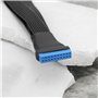 YINETTECH Câble d'extension Répartiteur USB 3.0 19/20 Broches 1 à 2 en Forme de Y Adaptateur Interne Répartiteur de Concentrateu