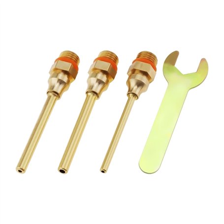 VGOL 3pcs Buses de Pistolet à Colle Chaude 3 Tailles 70mm Buse de Pistolet à Colle en Cuivre avec Kit d'Assortiment de Clés pour