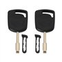 VGOL Lot de 2 Clés de Transpondeur FO21 Noires pour Clé de Voiture Lame de Clé de Voiture Compatible avec Ford Escort Fiesta Mon