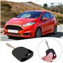 VGOL Lot de 2 Clés de Transpondeur FO21 Noires pour Clé de Voiture Lame de Clé de Voiture Compatible avec Ford Escort Fiesta Mon