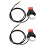 eMagTech 2X Boutons D'arrêt d'urgence pour Moto 22 Mm pour Guidon avec Câble pour Mini Moto Quad 47CC/49CC Motos Tout-Terrain Mo