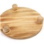 Pylorixz 2 PCS Planche de Socle Rond Riser Planche de Présentation en Bois Planche de Socle Pot Fleuri Support Élévateur Couleur