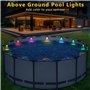 Htuygyjaw Paquet de 4 Lumières de Bord de Piscine à Énergie Solaire pour Piscines Creusées, Décorations de Piscine sans Imperméa