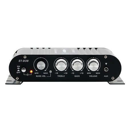 FVZWKHD -838 Amplificateur de Puissance HiFi 2.1 Canaux 80 W X 2 Amplificateur de Son Stéréo pour Basses avec Sortie Caisson de