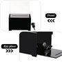 YEHEI 1 Boîte de Dons avec Serrure, Urne Électorale avec Support de Signe, Boîte à Suggestions Noire pour Collecte de Fonds, Don