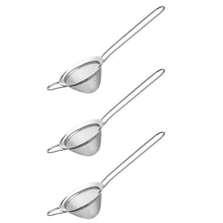 UrbanNest 3X Petite Passoire en Acier Inoxydable à Mailles Fines