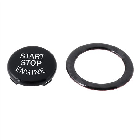 ECSiNG Couvercle Et Anneau de Bouton de Démarrage du Moteur de Voiture Compatible avec BMW Série 3 E90 Compatible avec BMW Série