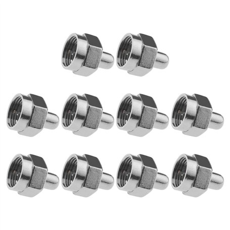 eMagTech 10pcs Bouchons de Terminaison Coaxiaux de Type F 75 ohms Résistance Extrémités Couvercle de Protection Anti-poussière C