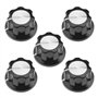 eMagTech 5pcs Potentiomètre Boutons Ton Argent Top Boutons Rotatifs pour 6mm Diamètre Arbre Guitare Effet Pédale Boutons Amplifi