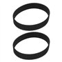 ECSiNG 2X HTD 252-3M-18 Courroies Synchrones en Caoutchouc à Boucle Fermée 84 Dents Courroies de Distribution 3 mm Pas 18 mm Lar